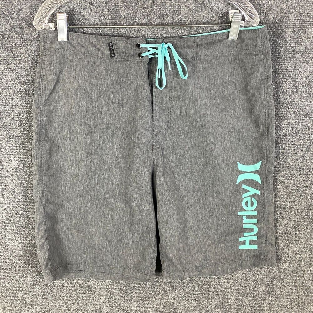 Hurley Swim Shorts Men's Size 32 Gray Polyester Blend‎ Adults
